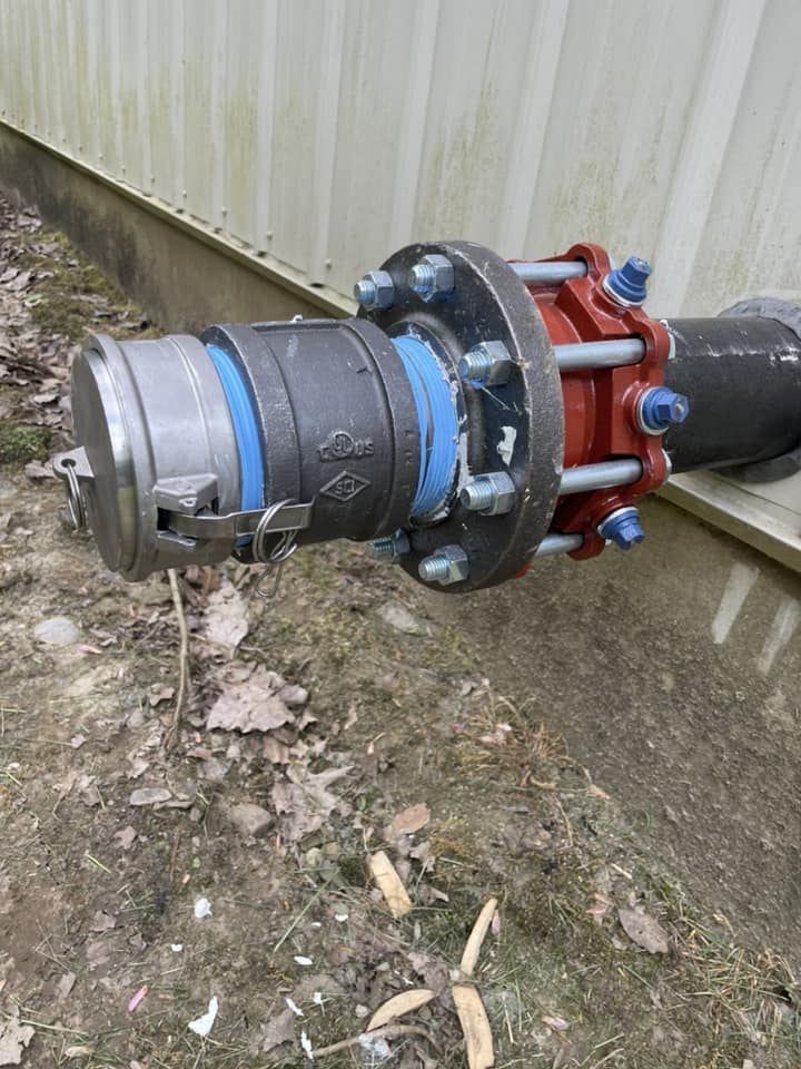 Installation of a new septic tank and leach field