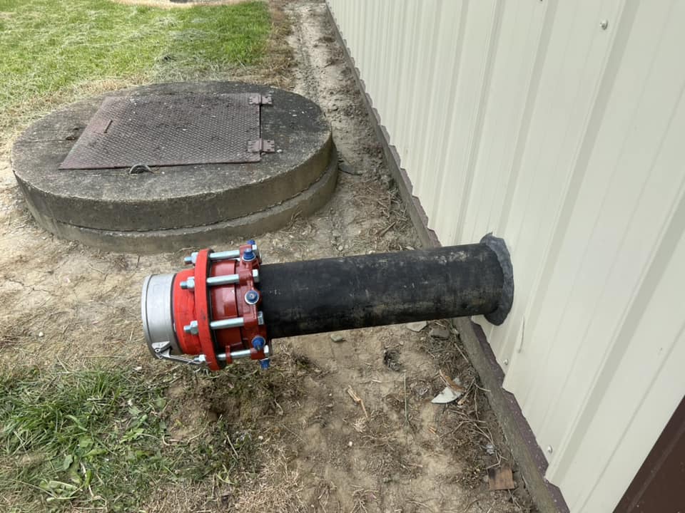 Installation of a new septic tank and leach field