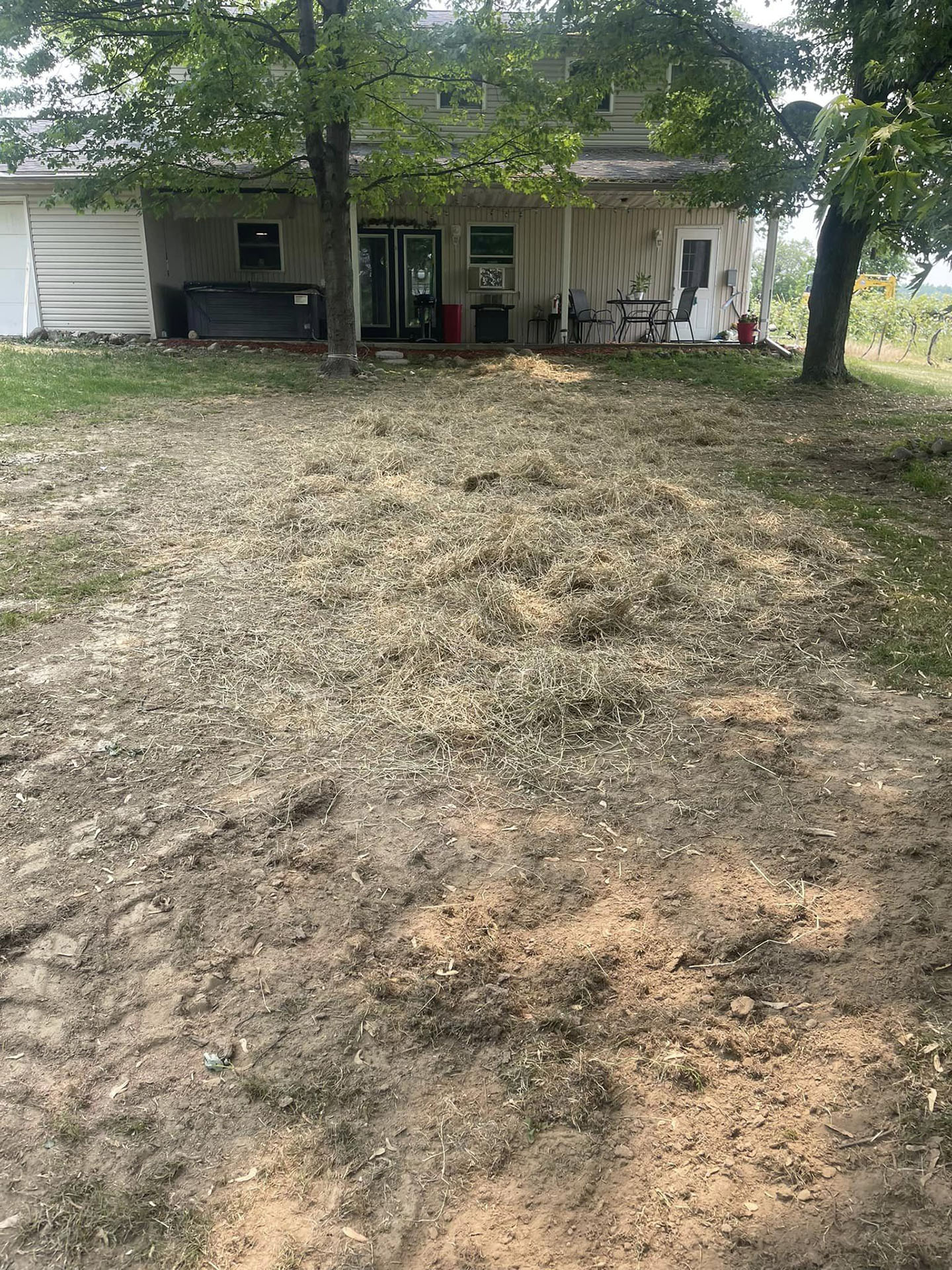 Installation of a new septic tank and leach field