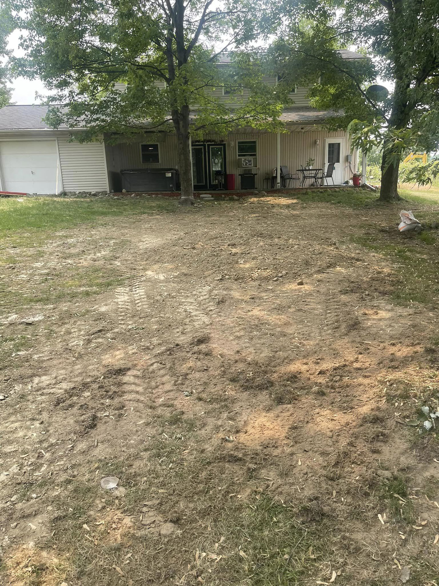 Installation of a new septic tank and leach field