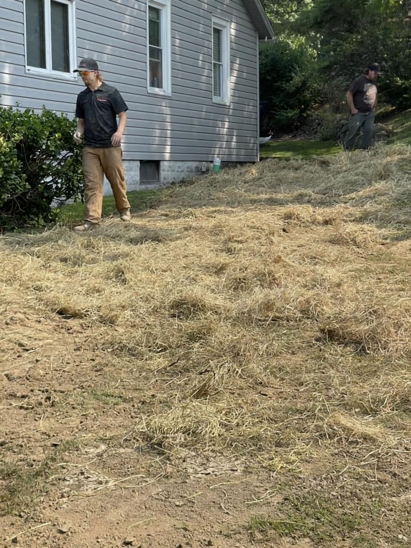 Installation of a new septic tank and leach field