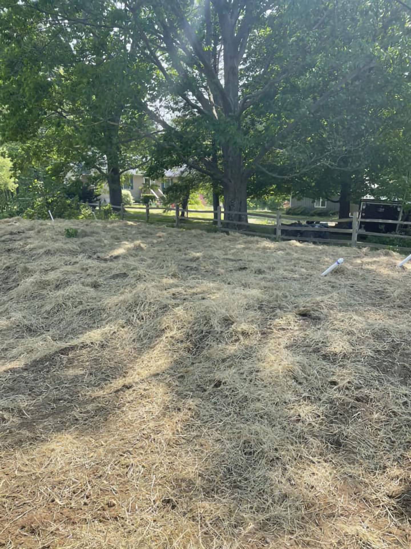 Installation of a new septic tank and leach field