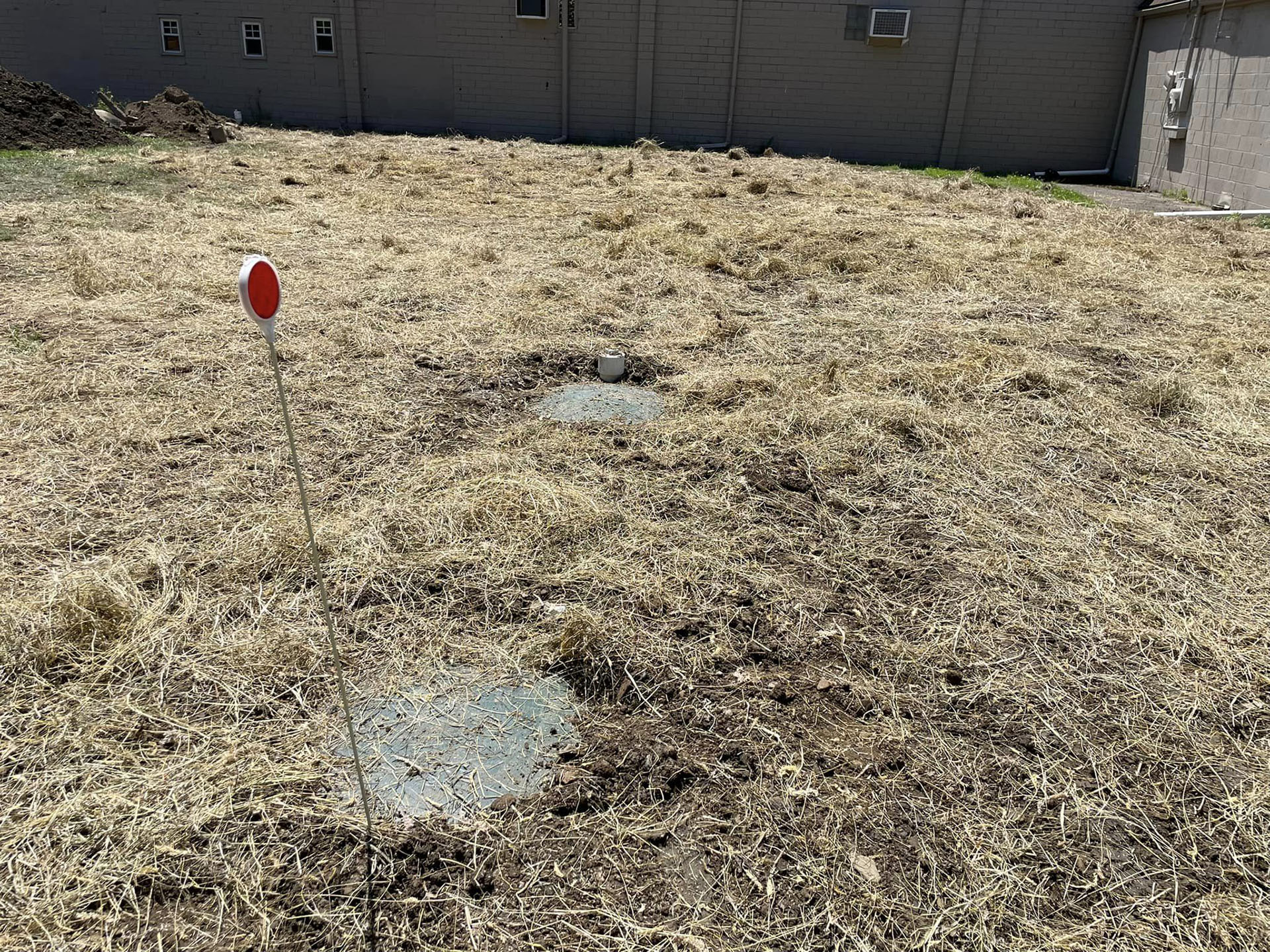 Installation of a new septic tank and leach field