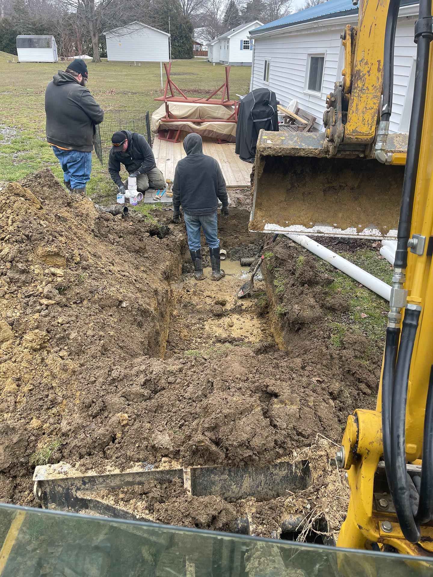 Installation of residential septic system