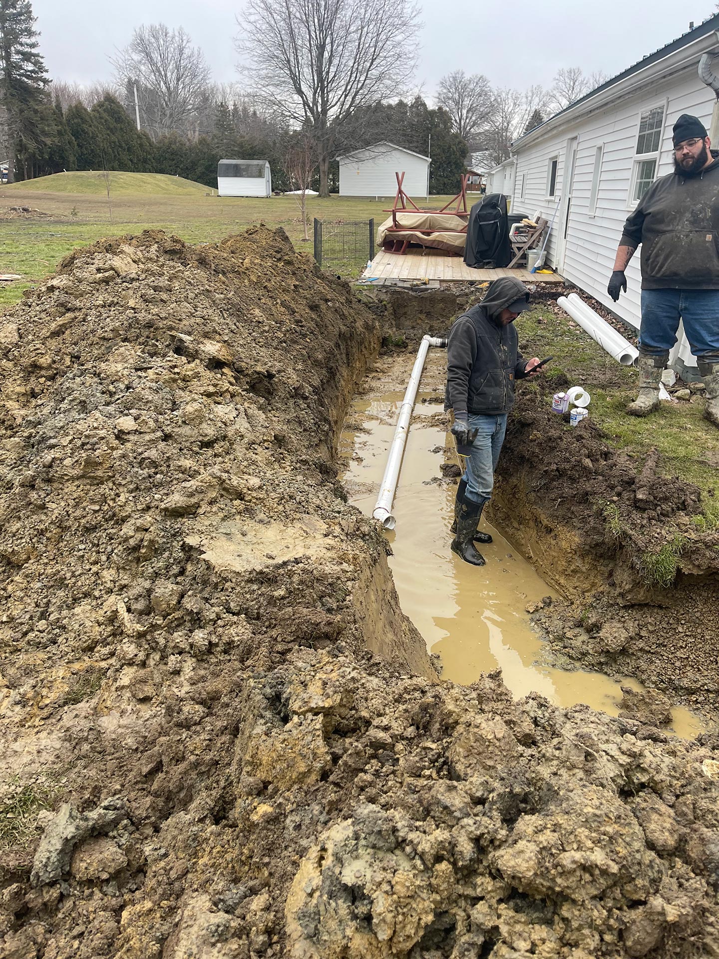 Installation of residential septic system