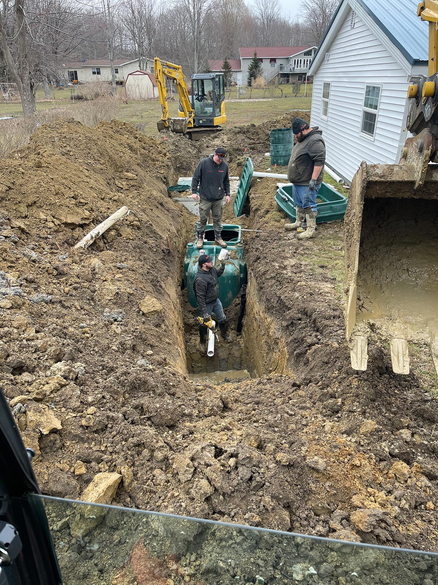 Installation of residential septic system