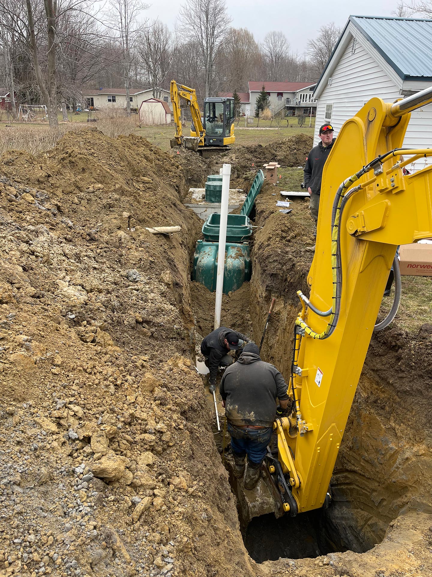 Installation of residential septic system