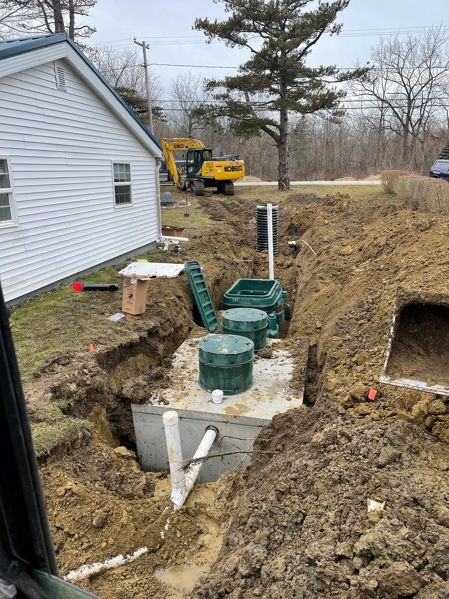 Installation of residential septic system