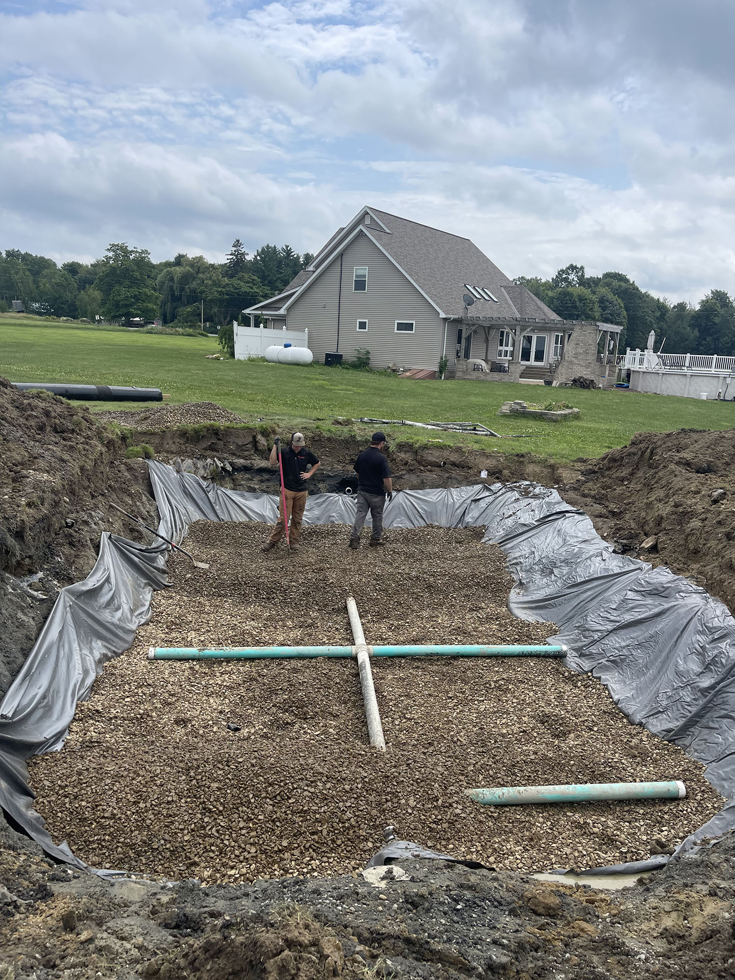 Installation of a new leach field