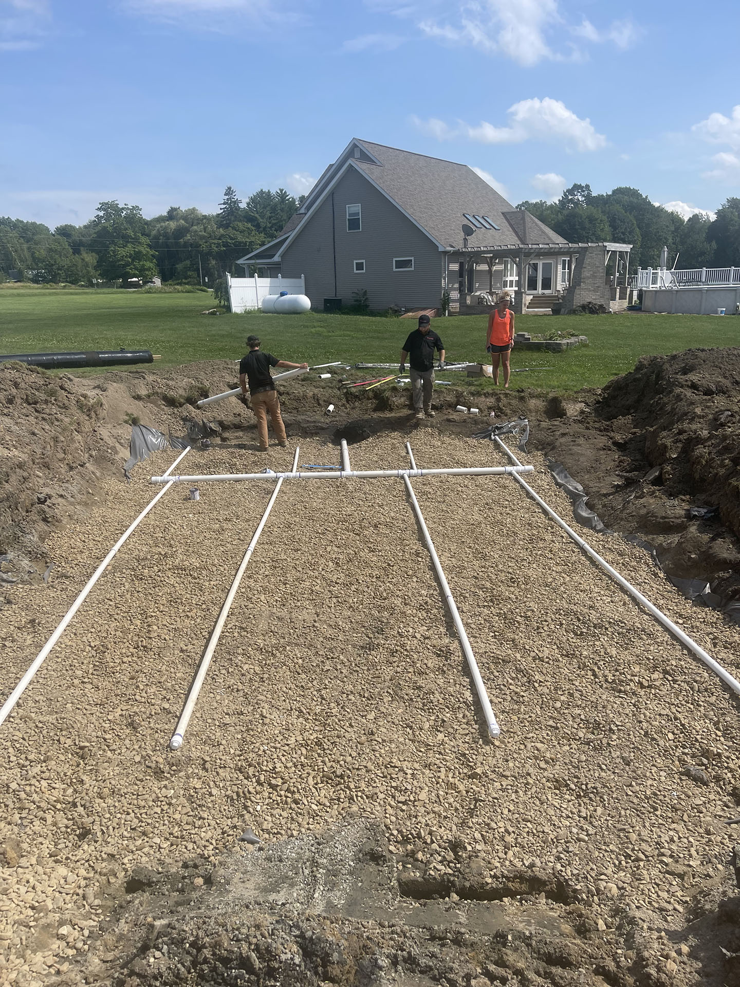 Installation of a new leach field