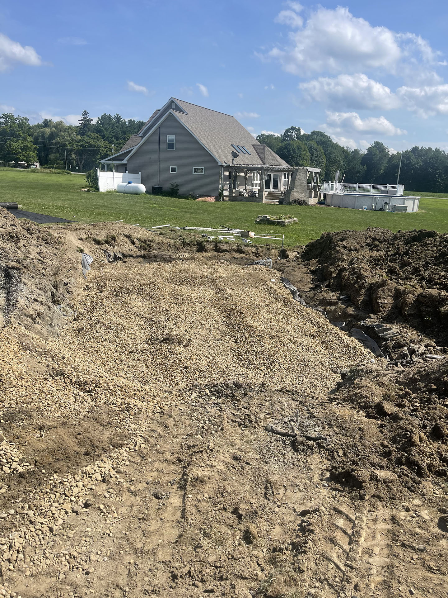 Installation of a new leach field