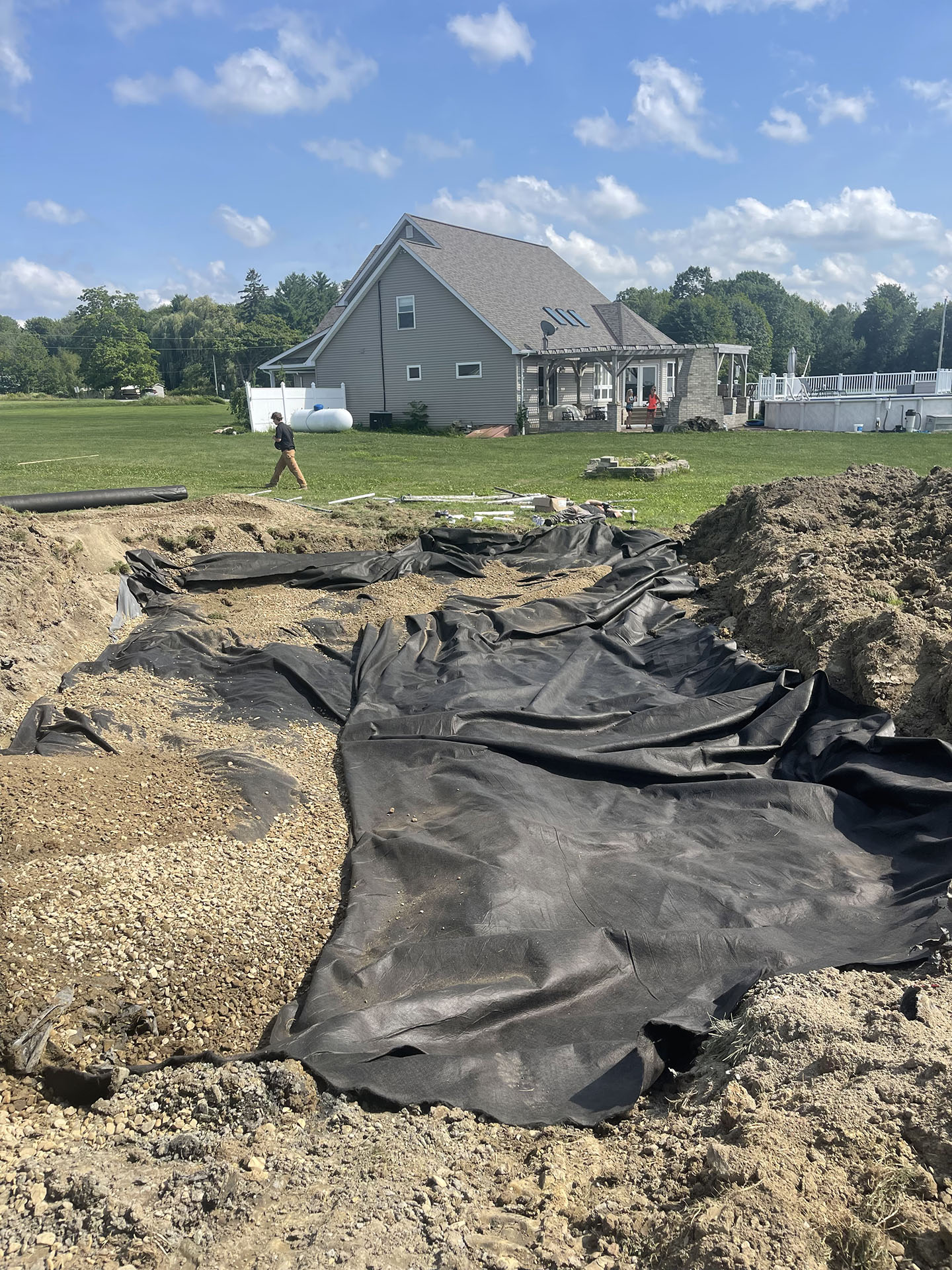 Installation of a new leach field