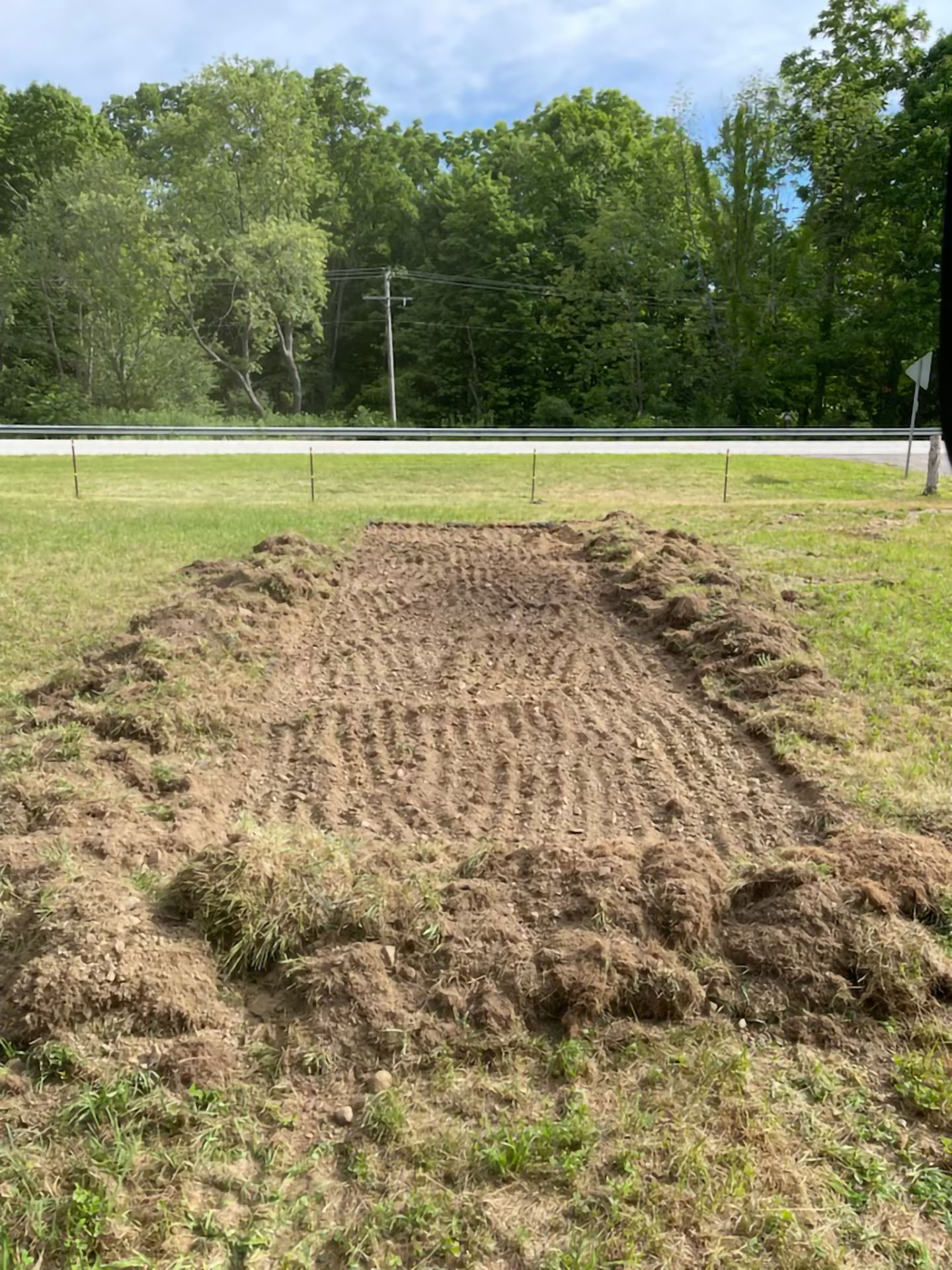 Installation of a new septic tank and leach field